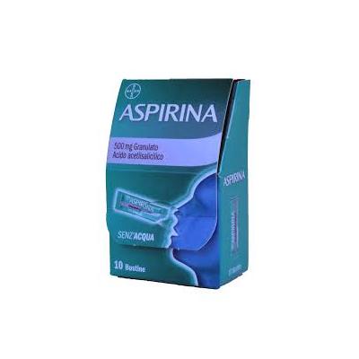 BAYER Aspirina Granulato 500 mg Acido Acetilsalicilico 10 bustine senza acqua